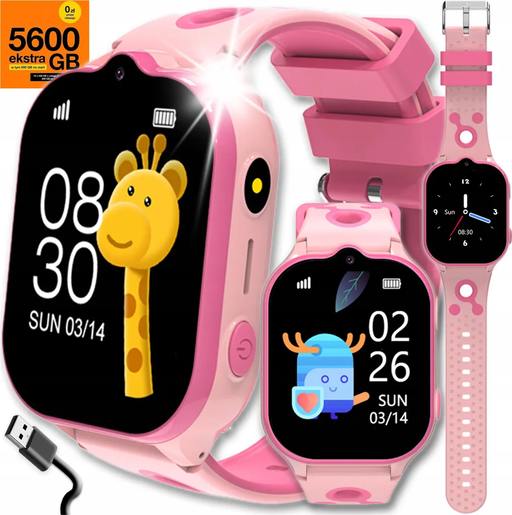 Smartwatch per bambini LT52 rosa
