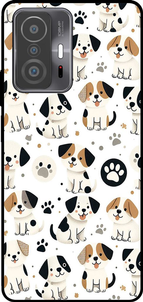 Smartphonica Handyhülle Passend für Xiaomi 11T / 11T Pro mit Hundedruck - TPU Rückseite Fall Hund Design