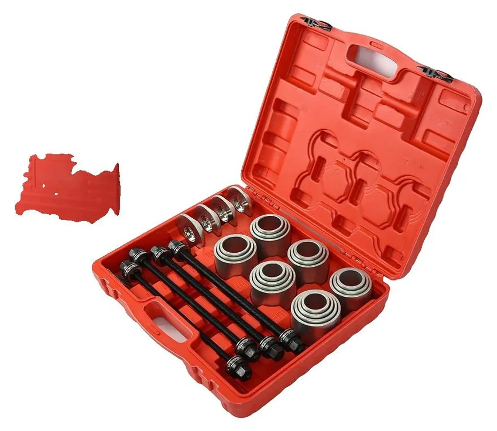 Outil pour douilles et roulements 44-82 mm avec 28 pièces en métal noir