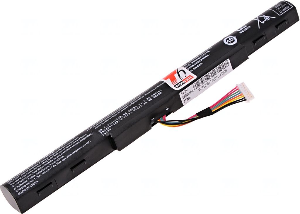 T6 Power Akku für Acer Aspire F5-571 serie, Li-Ion, 14,8 V, 2500 mAh (37 Wh), schwarz