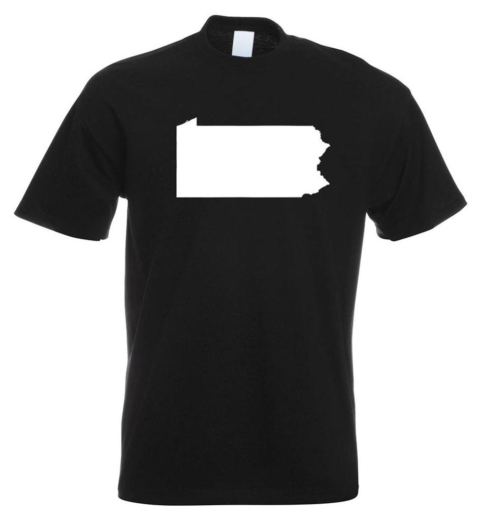Kiwistar - T-Shirt - schwarz - USA - Bundesstaat - Pennsylvania Herren Funshirt Bedruckt Design Sprüche Spruch Motive - mit Motiv Bedruckt - Funsh...