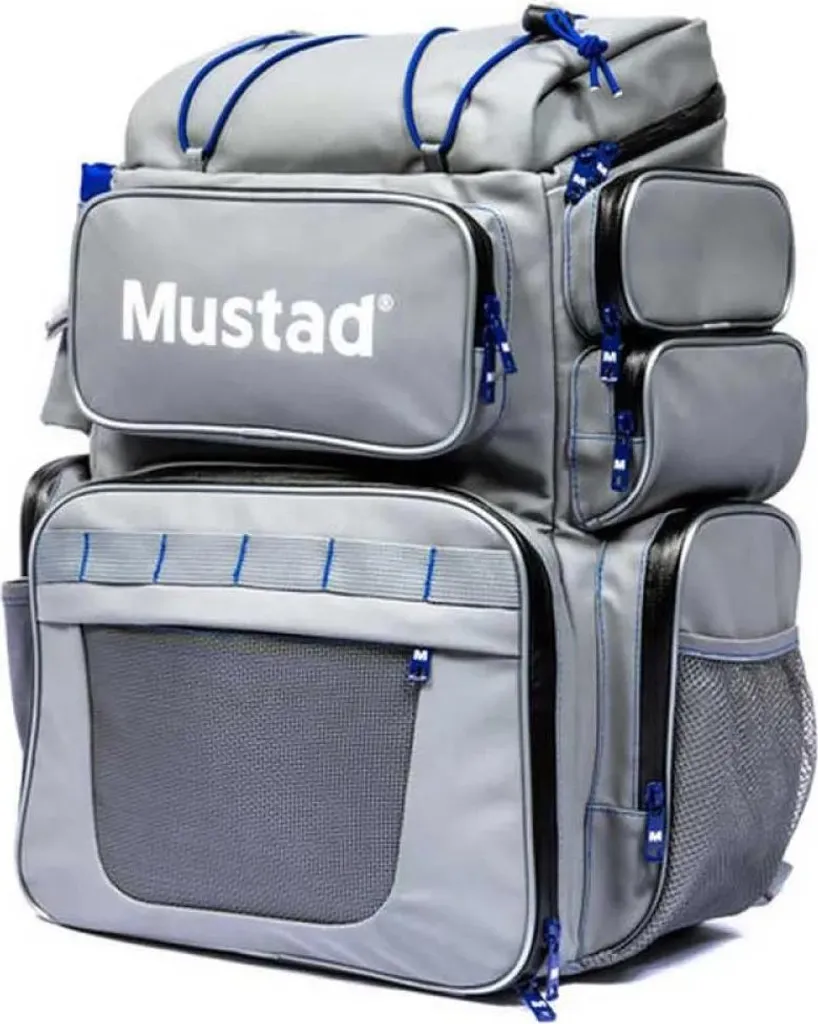 Mustad Game Time Zaino Grigio per Pesca - Organizzazione Professionale