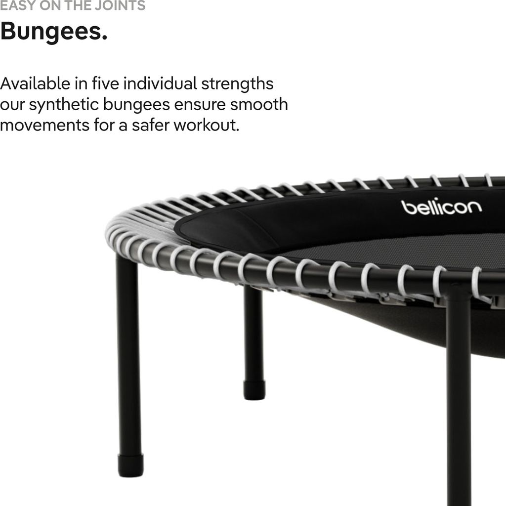 Trampoline De Fitness Bellicon 99 Cm - Bleu-vert, Résistance 145 Kg, Pieds à Visser - Pour Exercices Cardio Et Rebond à La Maison