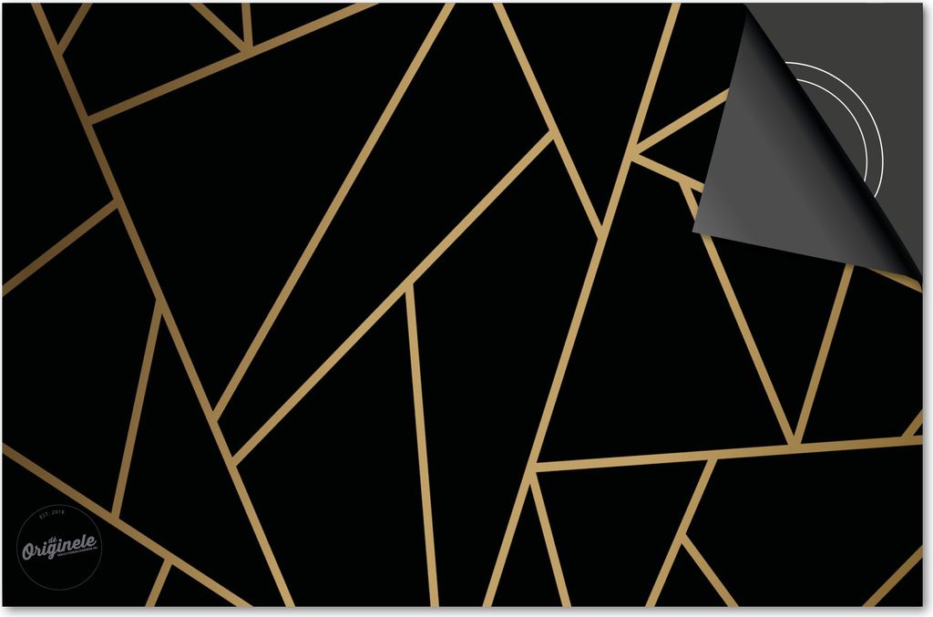 Induktionsschutz 60x60 - abdeckplatte Induktion matt- Dietrix Kochfeldschutz- Exklusive - Hexagon & Mosaik - Mosaik Gold