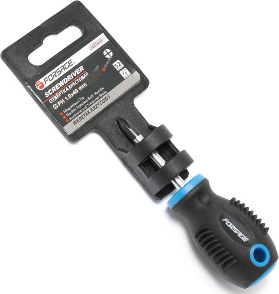 Magnetischer Kreuzschlitz-Schraubendreher "profi" S2 PH1.0x40mm