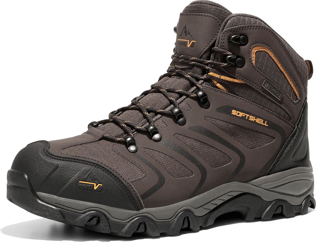 NORTIV 8 Herren Outdoorschuhe Wanderstiefel Trekking Wanderschuhe Wasserdicht Mid Kletterschuhe Bergsteigen Klettern Wandern Schuhe Hiking Boots,Fa...