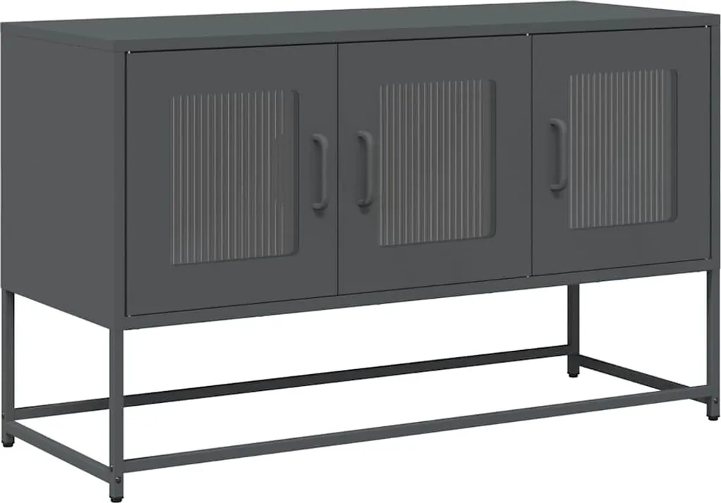 Mobile Porta TV Design Industriale Antracite 100cm - Acciaio