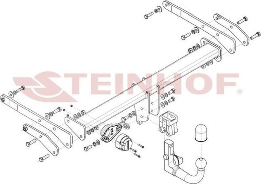 STEINHOF A-112 Anhängerkupplung 2400kg Max für AUDI Q5 (FYB)