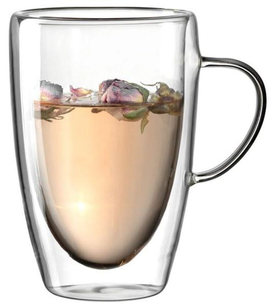 LEONARDO Doppelwandtasse DUO 400ml klar – 4er Vorteilset Produktbild 