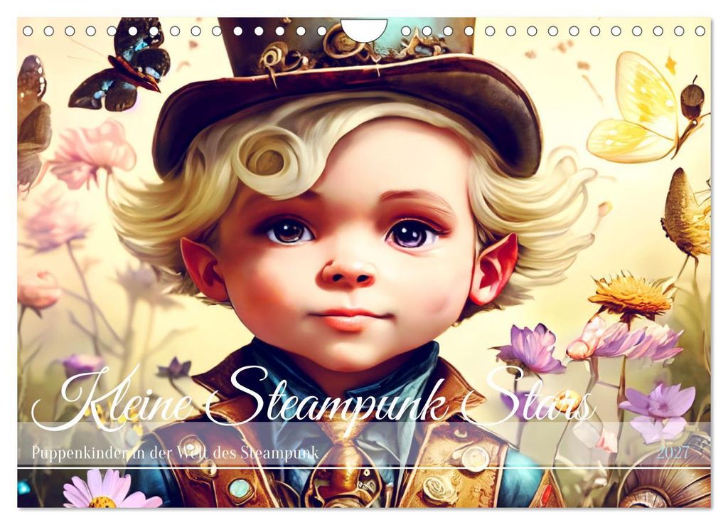 Kleine Steampunk Stars (Wandkalender 2027 DIN A4 quer), CALVENDO Monatskalender
