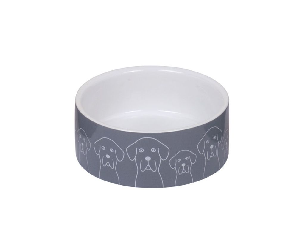 Keramik Napf "Dogs", weiß , 0,25l