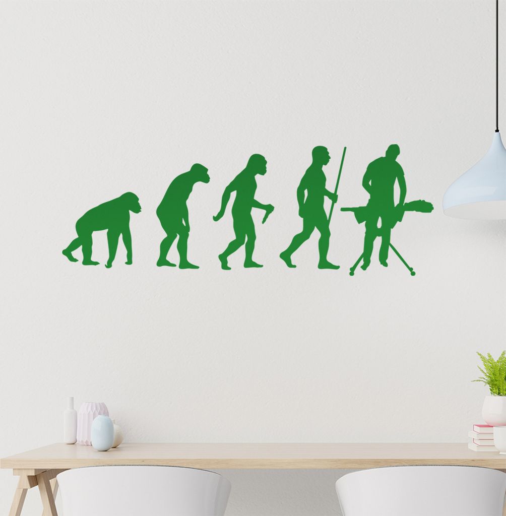Bügeln Bügeleisen Evolution Wandtattoo Wandaufkleber Wall Sticker - Dekoration, Küche, Wohnzimmer, Schlafzimmer, Badezimmer