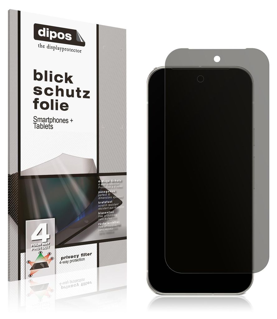 Blickschutzfolie für Google Pixel 9a matt Schutzfolie Folie Display Schutz dipos