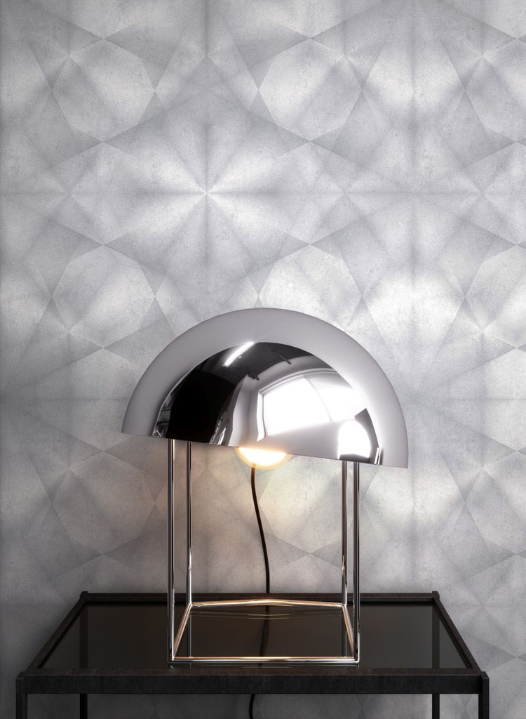 NEWROOM Tapete Grau Vliestapete Geometrisch - Retrotapete Grafisch Hellgrau Muster 3D Optik Retro