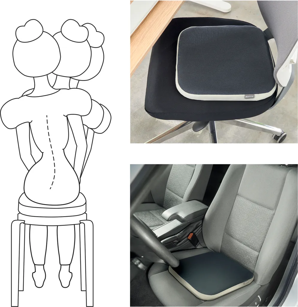 Coussin d'assise contre le mal de dos Leitz Ergo Active gris foncé - 6