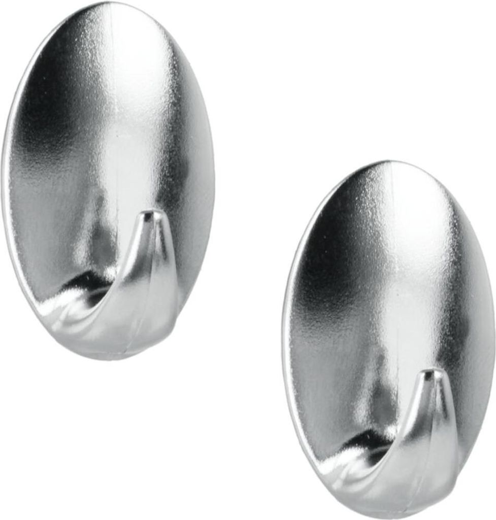 METALTEX Hafthaken Jumbo, 2er Set Eiform, ABS / verchromt