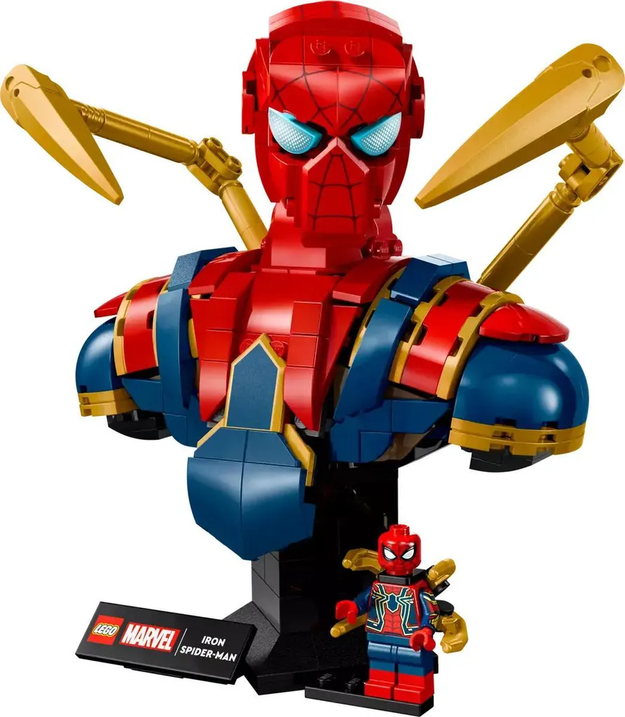 Buste Iron Spider-Man LEGO 76326 Figurine à Construire Marvel Adultes - 15