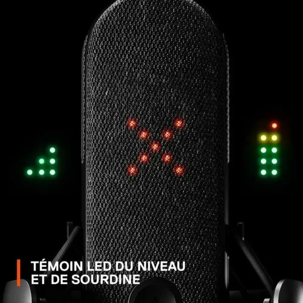 Microphone de Streaming SteelSeries Alias 61601 USB avec Effets RGB