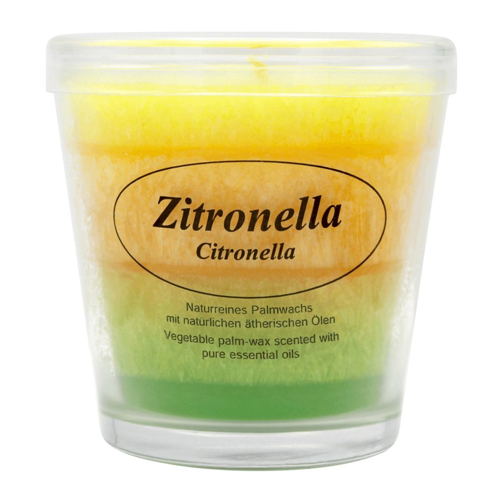Duftkerze im Glas, 100% pflanzliches Stearin, Zitronella, Produktbild 