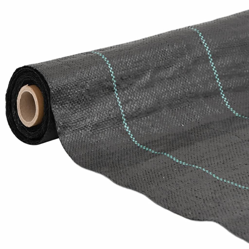 vidaXL Non-tissé contre les mauvaises herbes noir 4x25 m PP Image du produit 