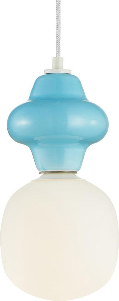 Italux Pendelleuchte Latera 1 Blau E14 Design