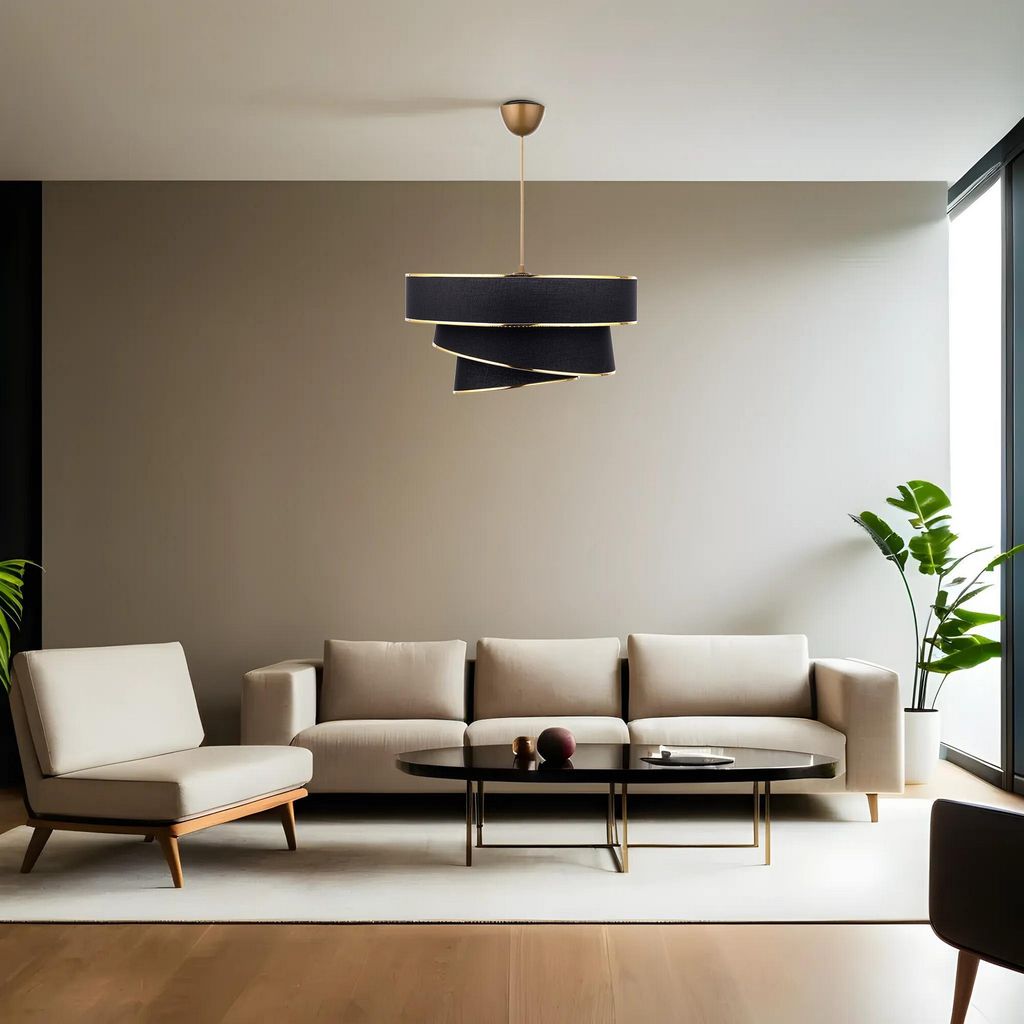 Opviq, Couper - Black, Gold, Kronleuchter, Schwarz, Produktbild 