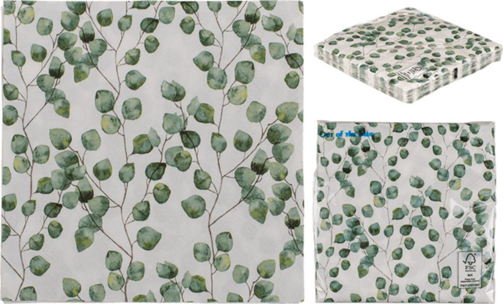 OOTB Papier-Servietten Eucalyptus-Blätter Produktbild 