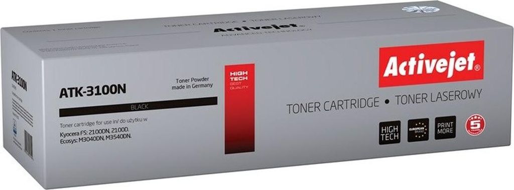 Activejet ATK-3100N Toner für Kyocera Drucker; Kyocera TK-3100 Ersatz; Supreme; 12500 Seiten; schwarz