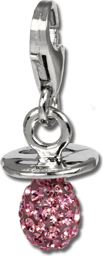 SilberDream rosa Charm Nuckel Zirkonia Damen 925 Silber Charmsanhänger GSC502A