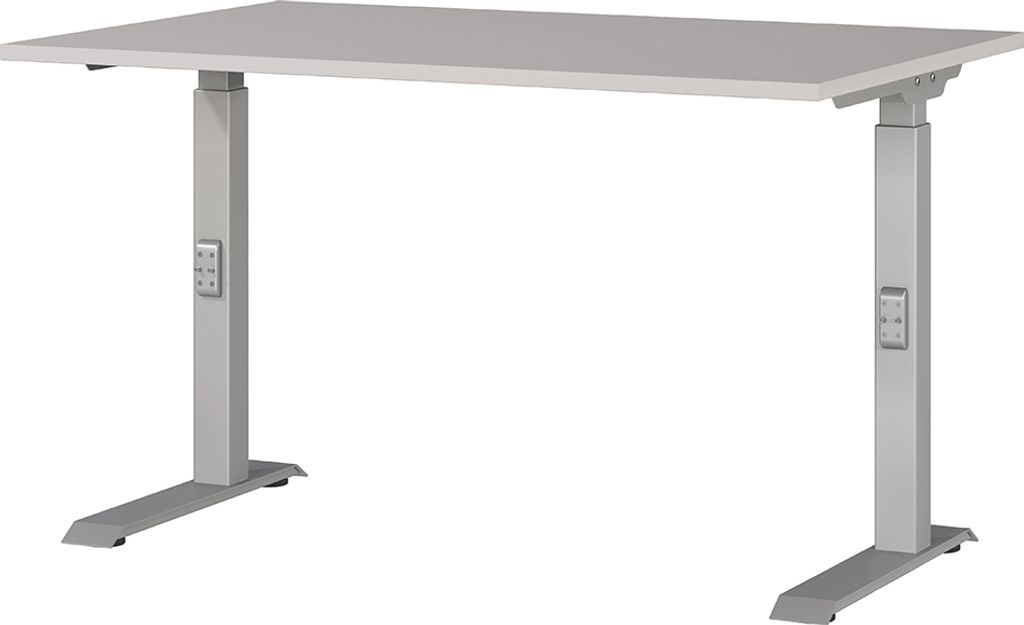 Schreibtisch 120cm, kaschmir/silber, DUBA-01