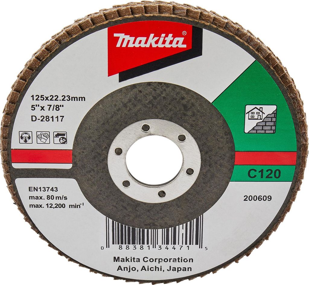 Makita Fächerschleifscheibe 125 mm, C120F