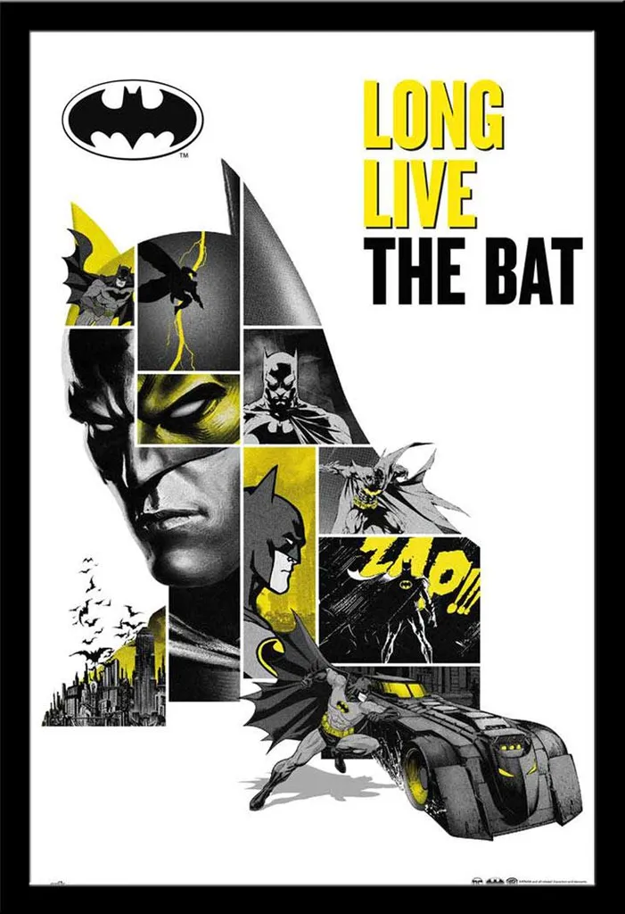 Regalo Originale DC Comics: Poster 80° Anniversario con Cornice Nera