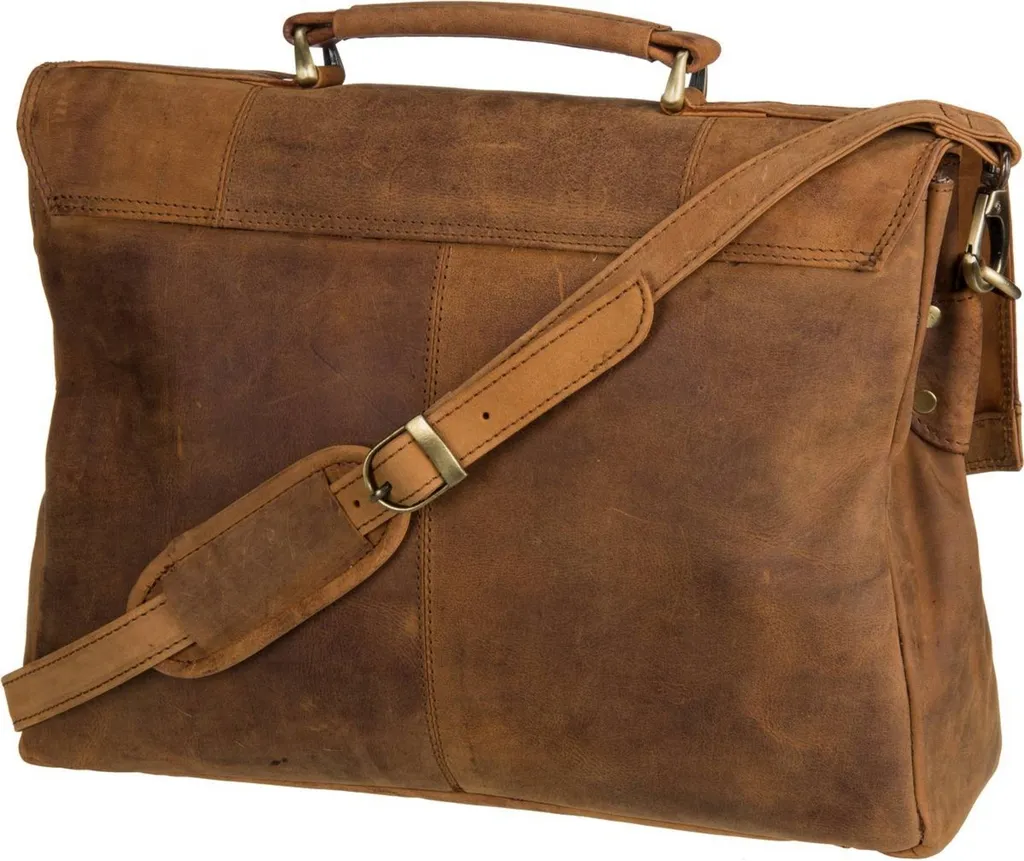 Sac Porte-Documents Harold's Antic Cuir Marron - Serviette Pro Compacte - 16