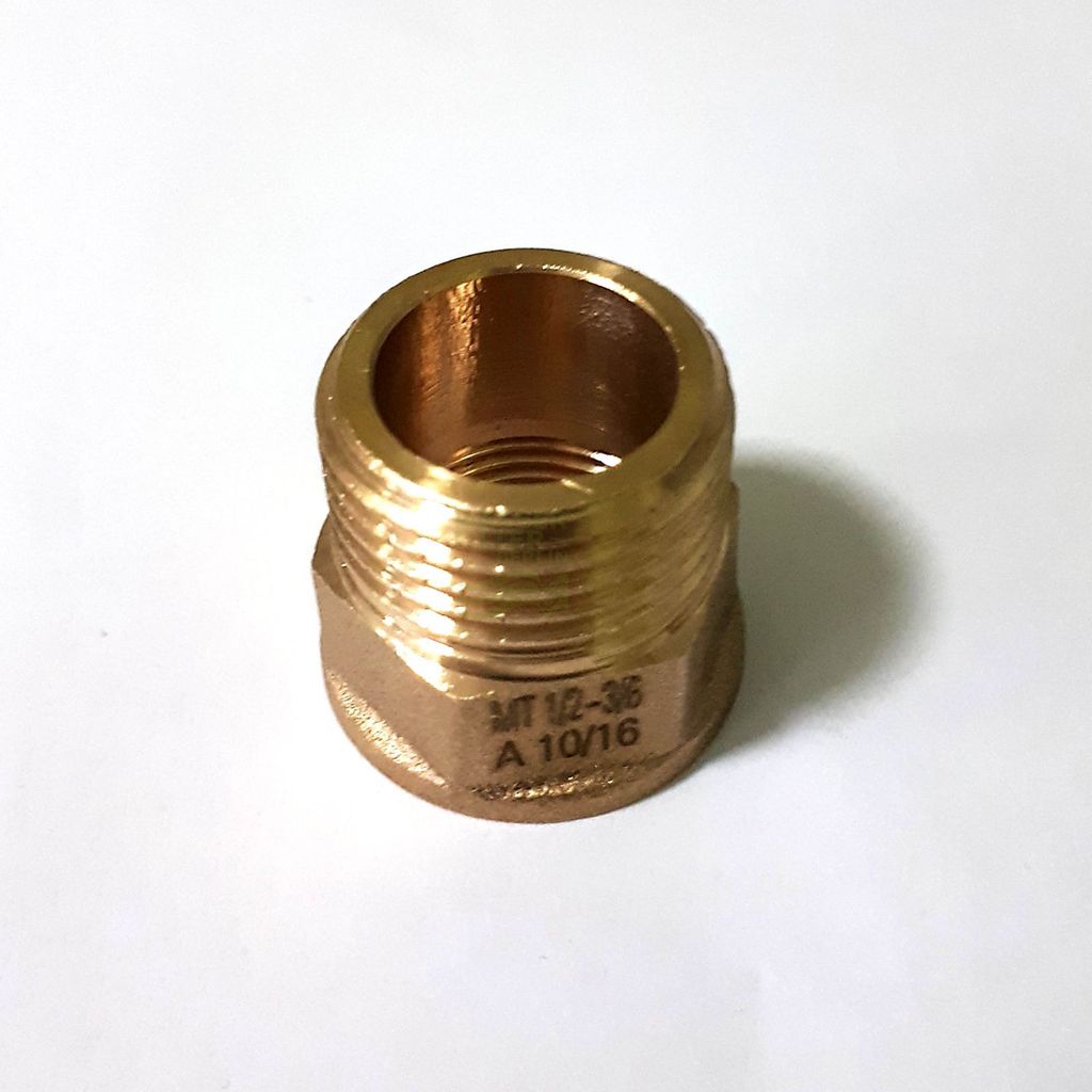 Reduzierstück, Adapter, Messing, AG 1/2 Zoll x IG 3/8 Zoll Produktbild 