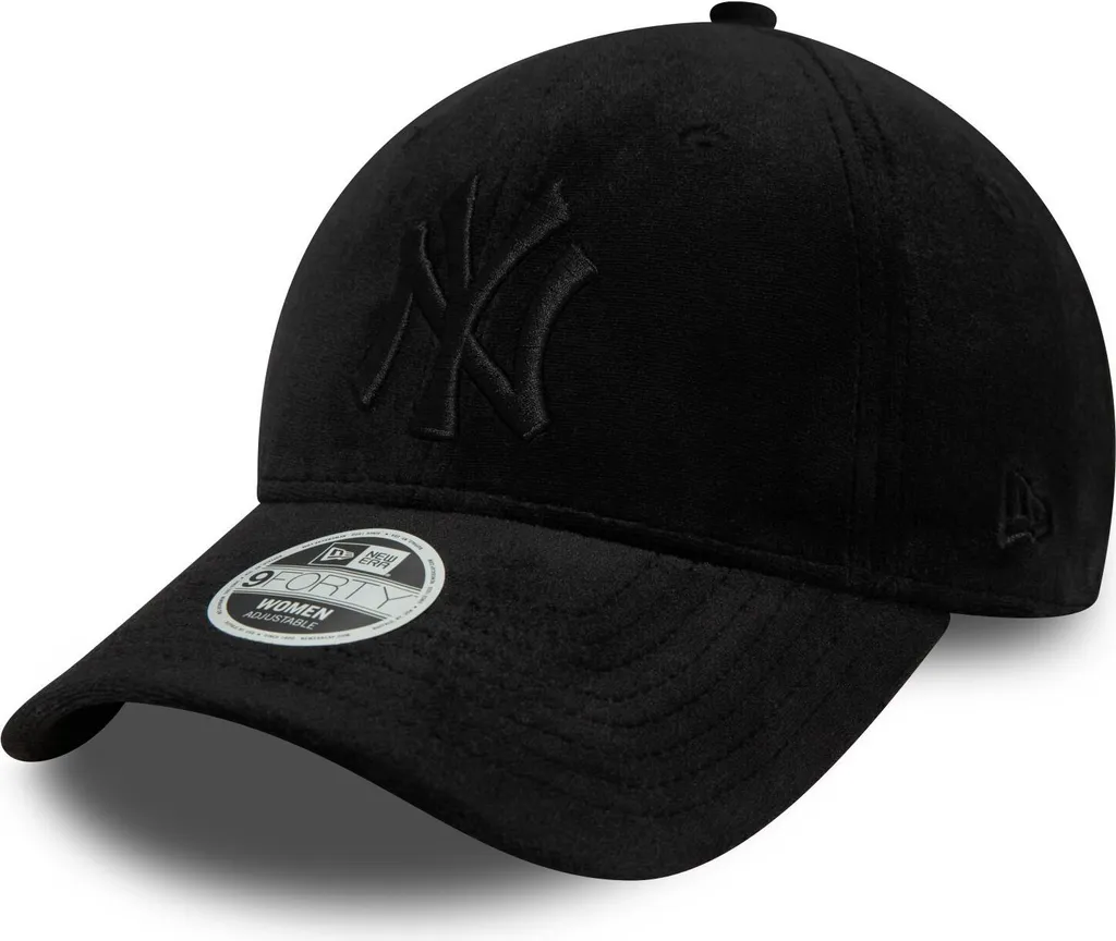 Casquette Femme NY Yankees Noire Velours New Era 9Forty Style Urbain