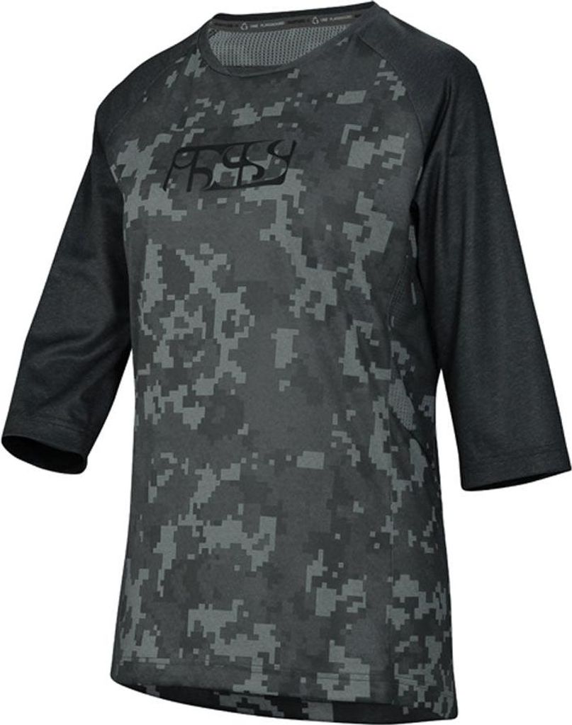 iXS Damen Jersey 3/4 Carve , Schwarz Camo, 40