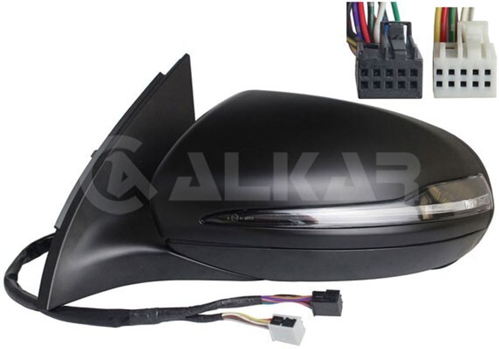 ALKAR 6141213 Außenspiegel Seitenspiegel Links passend für MERCEDES-BENZ GLA (H247) Beheizt mit Memory Asphärisch Grundiert Elektrisch