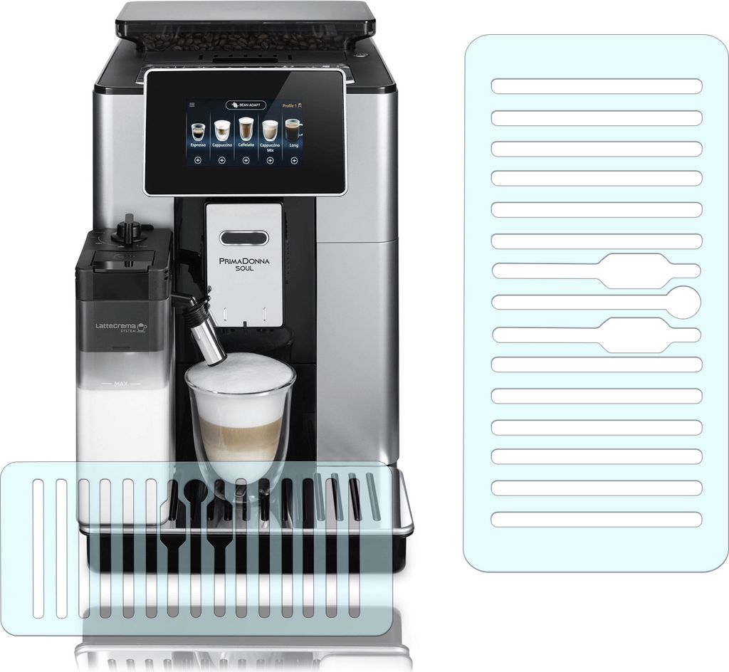 Abtropfblech Kratzschutz Folie geeignet für DeLonghi PrimaDonna Soul Ecam 610.75 - 610.74 - 610.55 - 612.55
