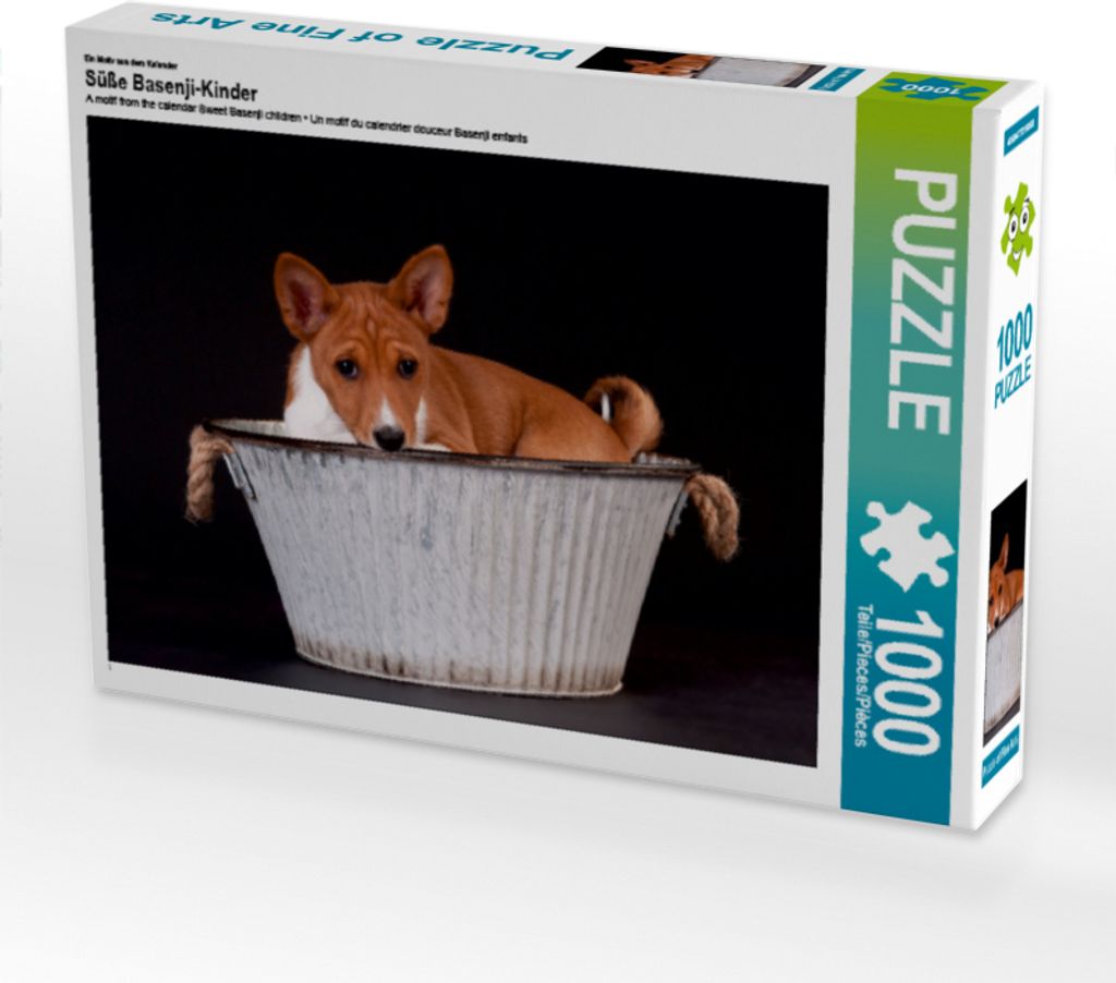 CALVENDO Puzzle Ein Motiv aus dem Kalender Süße Basenji-Kinder 1000 Teile Puzzle quer | 1000 Teile Lege-Größe 64x48cm Foto-Puzzle für glückli...