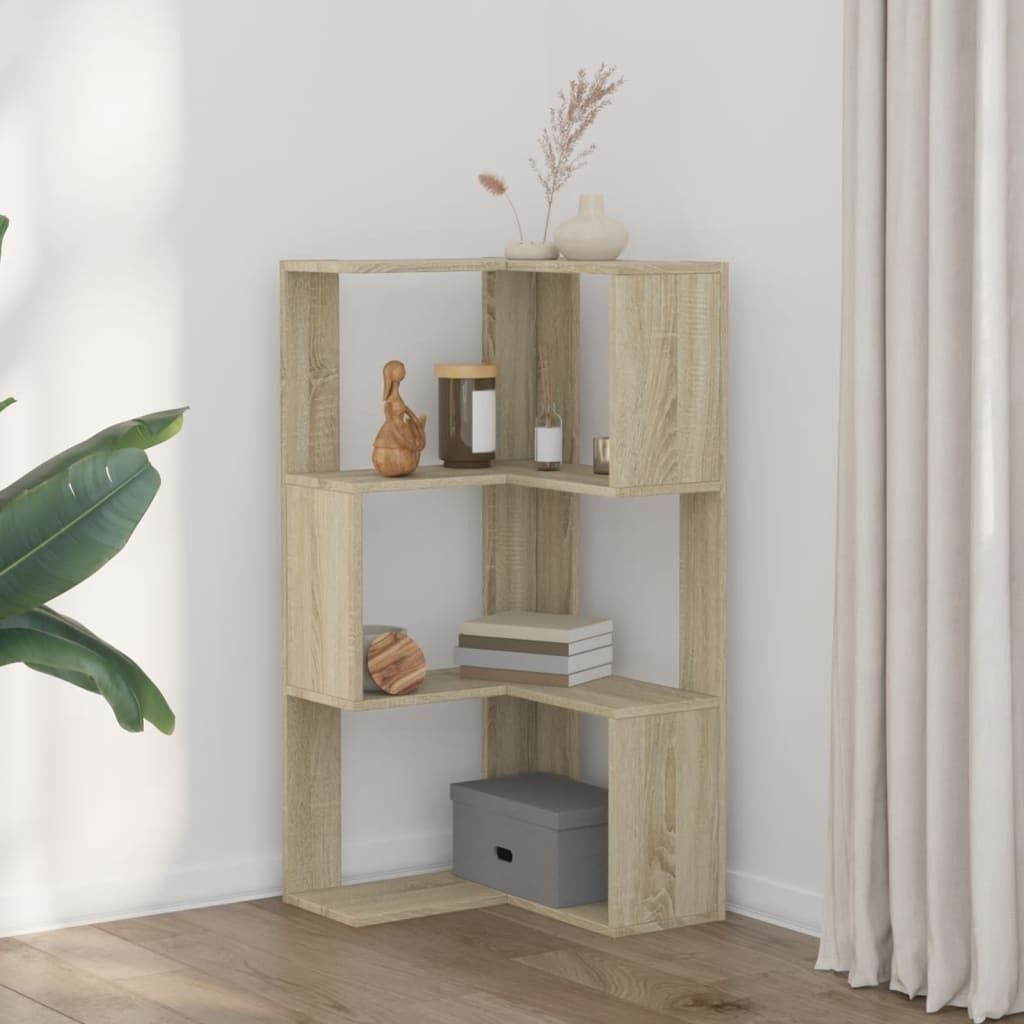 "2026 Aktion"Eck-Bücherregal - CLORIS - Standregal - Robust und langlebig - 3 Böden Sonoma-Eiche 50x50x102 cm Holzwerkstoff - DEMöbel1793275