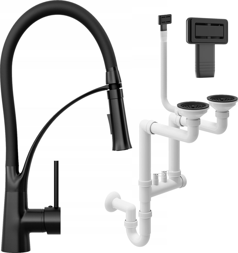 Nexo Mixer + Rechteckiger Siphon Schwarz Manual 2Kom