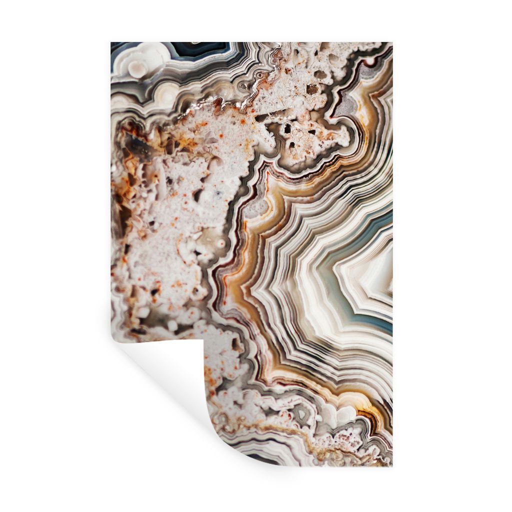 MuchoWow Wandtattoo Wandsticker Wandaufkleber Edelstein - Marmor - Natur - Abstrakt 40x60 cm Selbstklebend und Repositionierbar - Wierderverwendb...