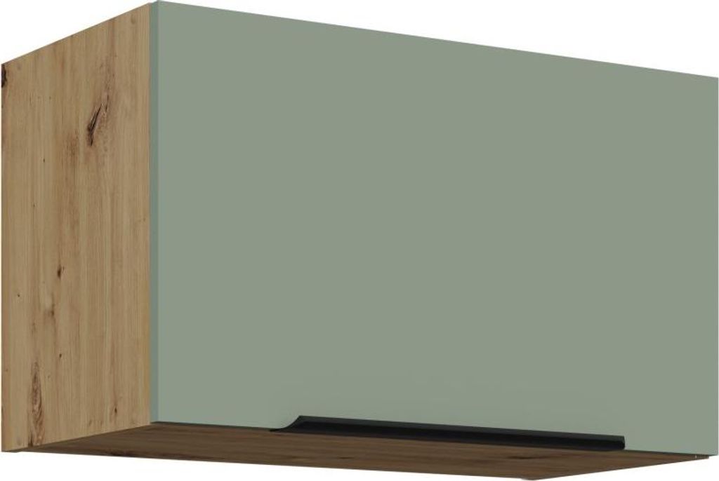 Hotte aspirante LUNARA - largeur 60 cm, vert / chêne Image du produit 