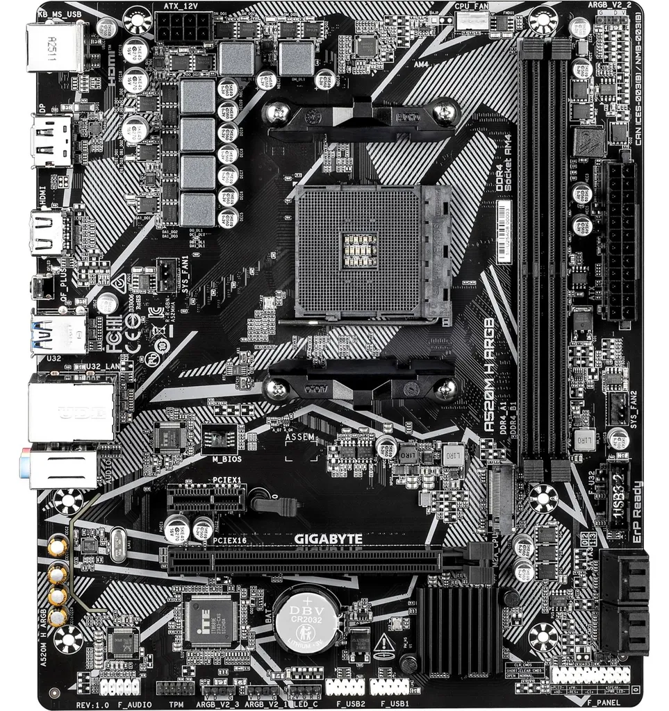 Optimisez votre setup avec la Carte mère GIGABYTE A520M H ARGB Socket AM4 - 2