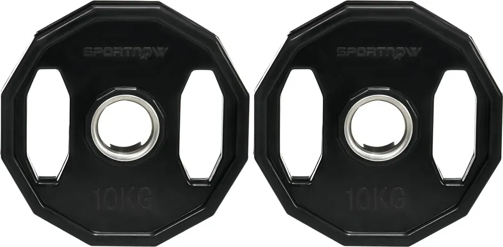 Set de disques 10 kg pour musculation avec alésage 5 cm et diamètre 32 cm