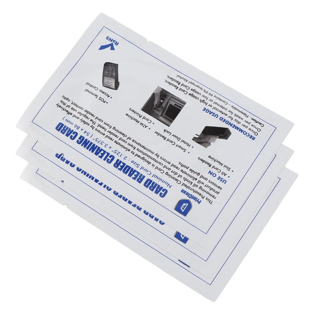 50 pièces de nettoyant pour lecteurs de cartes de crédit, Image du produit 