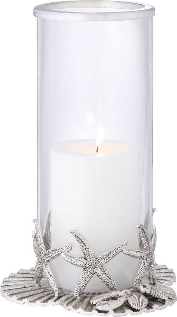 Casa Padrino Luxus Kerzenleuchter Antik Silber Ø 20,5 x H. 31,5 cm - Luxus Deko Accessoires