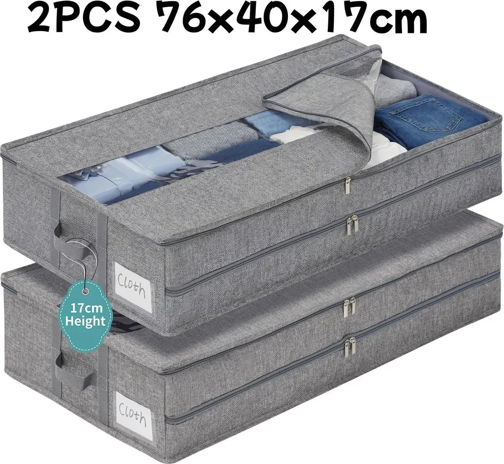Sac de rangement anti-poussière sous le lit pliable en Oxford vert