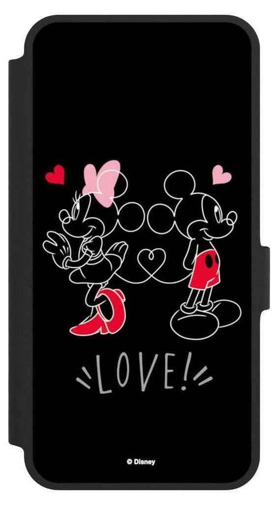 NIVOCASE Klapphülle für Samsung Galaxy A36 5G Handyhülle aus Kunst Leder NIVOflip schwarz Disney Liebe