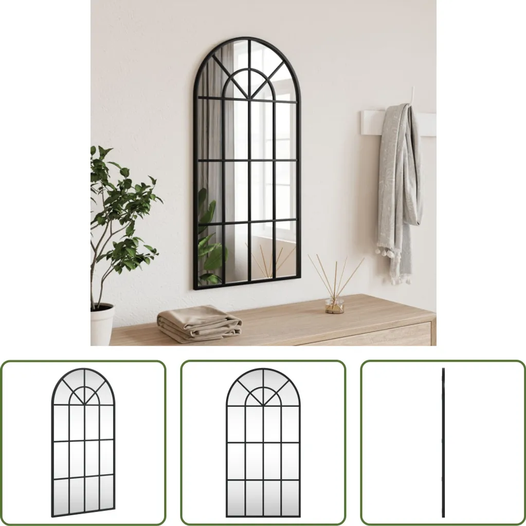 Offerta Specchio da Parete 40x80 Ferro Nero Curvo | Pronta Consegna